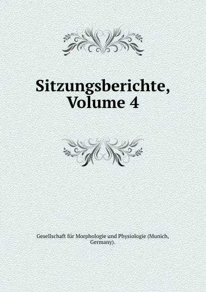 Обложка книги Sitzungsberichte, Volume 4, Munich