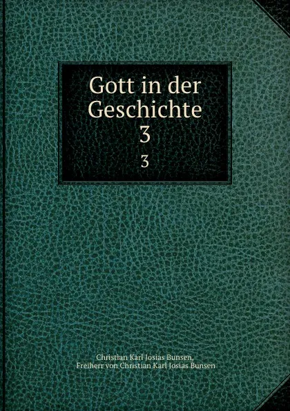 Обложка книги Gott in der Geschichte. 3, Christian Karl Josias Bunsen