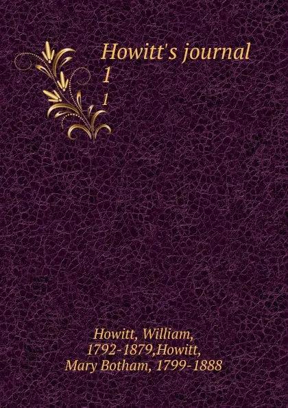 Обложка книги Howitt.s journal. 1, William Howitt