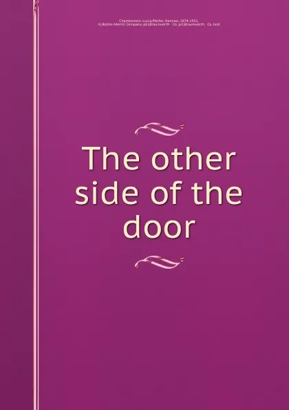 Обложка книги The other side of the door, Lucia Chamberlain