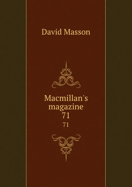 Обложка книги Macmillan.s magazine. 71, Masson David