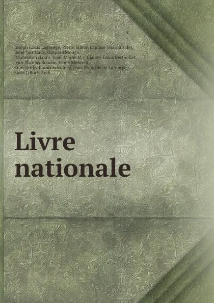 Обложка книги Livre nationale, Joseph Louis Lagrange