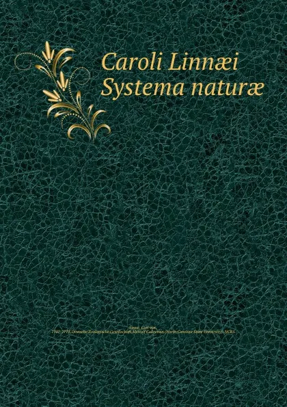 Обложка книги Caroli Linnaei Systema naturae, Carl von Linné