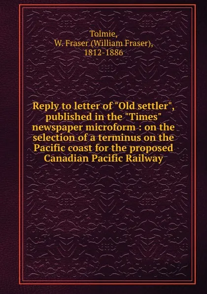 Обложка книги Reply to letter of 