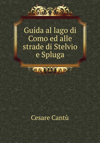 Обложка книги Guida al lago di Como ed alle strade di Stelvio e Spluga, Cesare Cantù