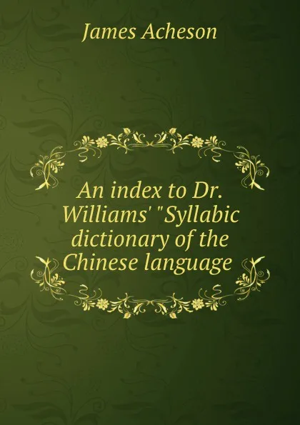 Обложка книги An index to Dr. Williams. 