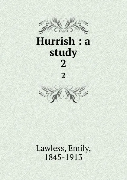 Обложка книги Hurrish : a study. 2, Emily Lawless