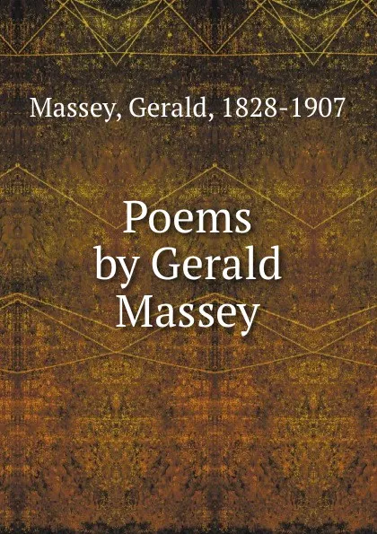 Обложка книги Poems by Gerald Massey, Gerald Massey