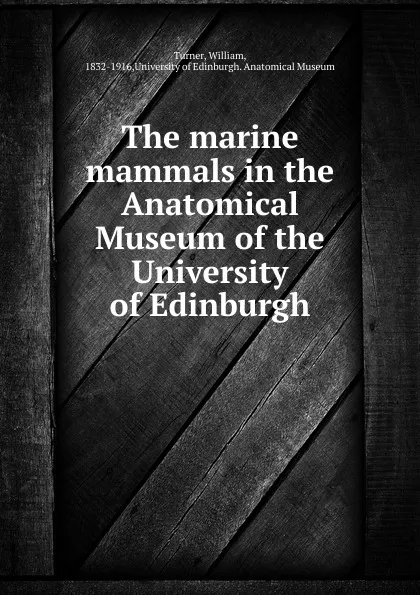 Обложка книги The marine mammals in the Anatomical Museum of the University of Edinburgh, William Turner