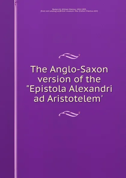 Обложка книги The Anglo-Saxon version of the 