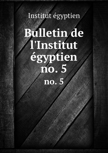 Обложка книги Bulletin de l.Institut egyptien. no. 5, Institut égyptien