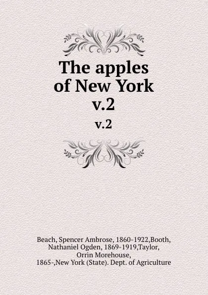 Обложка книги The apples of New York. v.2, Spencer Ambrose Beach