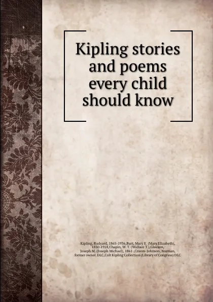 Обложка книги Kipling stories and poems every child should know, Rudyard Kipling