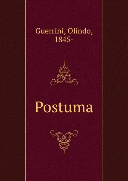 Обложка книги Postuma, Olindo Guerrini