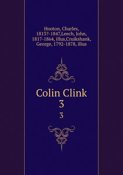 Обложка книги Colin Clink. 3, Charles Hooton