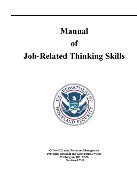 Обложка книги Manual of Job-Related Thinking Skills, U.S. Department of Homeland Security