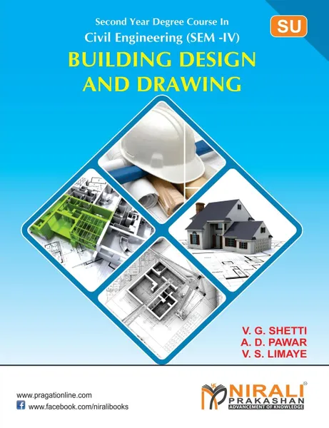 Обложка книги BUILDING DESIGN . DRAWING, V G SHETTI, V S LIMAYE, A D PAWAR