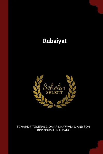 Обложка книги Rubaiyat, Edward Fitzgerald, Omar Khayyam, G and Son. bkp Norman CU-BANC