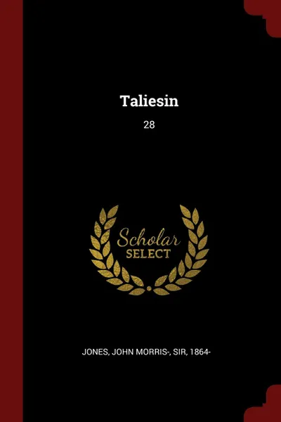 Обложка книги Taliesin. 28, John Morris- Jones