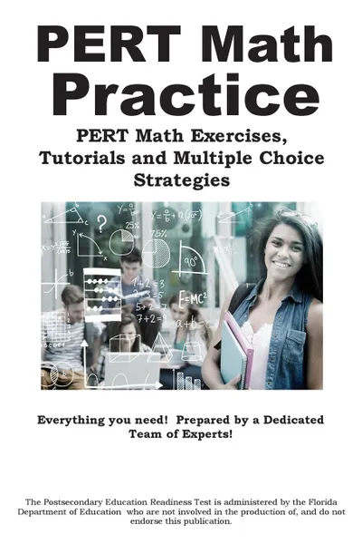 Обложка книги PERT Math Practice. Math Exercises, Tutorials and  Multiple Choice Strategies, Complete Test Preparation Inc.