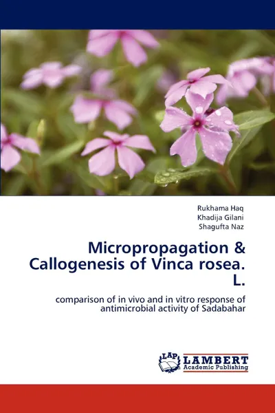 Обложка книги Micropropagation . Callogenesis of Vinca  rosea. L., Rukhama Haq, Khadija Gilani, Shagufta Naz