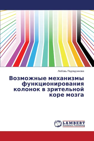 Обложка книги Vozmozhnye  mekhanizmy funktsionirovaniya kolonok v zritel.noy kore mozga, Podladchikova Lyubov'