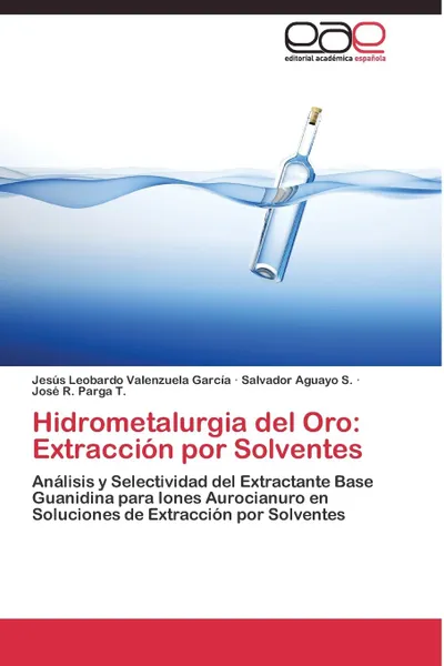 Обложка книги Hidrometalurgia del Oro. Extraccion por Solventes, Valenzuela García Jesús Leobardo, Aguayo S. Salvador, Parga T. José R.