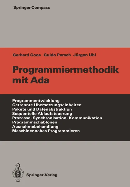 Обложка книги Programmiermethodik mit Ada, Gerhard Goos, Guido Persch, Jürgen Uhl