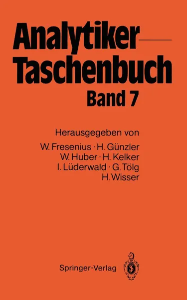 Обложка книги Analytiker-Taschenbuch, Wilhelm Fresenius, Helmet Gunzler, Walter Huber