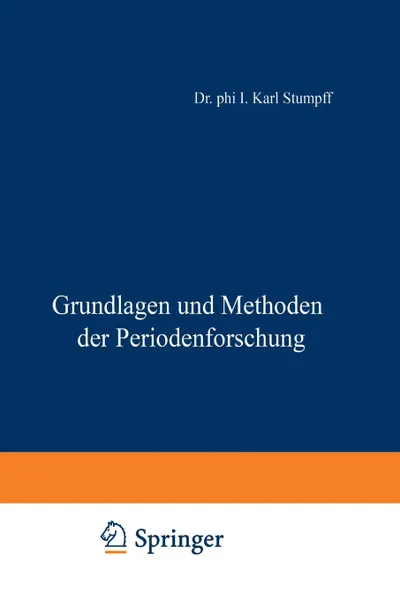 Обложка книги Grundlagen und Methoden der Periodenforschung, Karl Stumpff