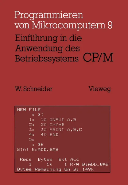 Обложка книги Einfuhrung in die Anwendung des Betriebssystems CP/M, Schneider Wolfgang