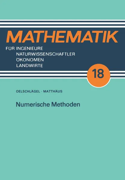 Обложка книги Numerische Methoden, Wolf-Gert Matthäus