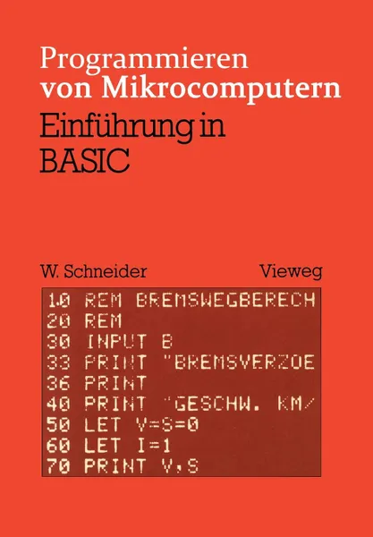 Обложка книги Einfuhrung in BASIC, Wolfgang Schneider