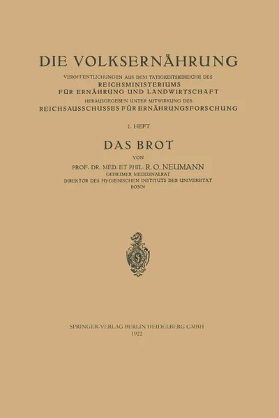 Обложка книги Das Brot, Phil R. O. Neumann