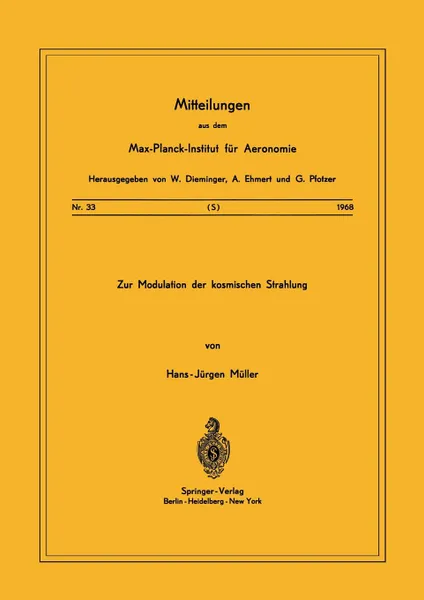 Обложка книги Zur Modulation der kosmischen Strahlung, H.-J. Müller