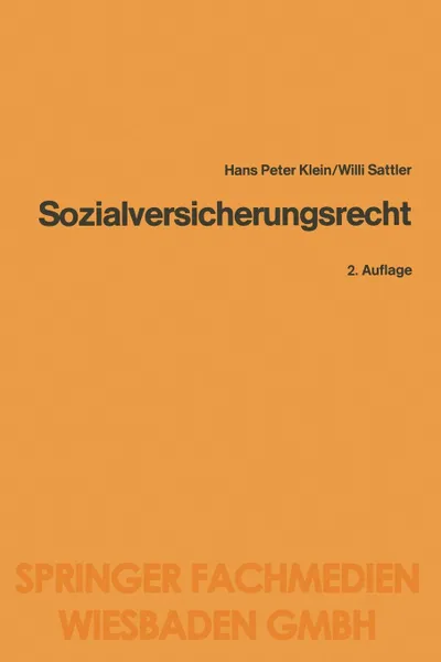 Обложка книги Sozialversicherungsrecht, Heinz-Peter Klein, Willi Sattler