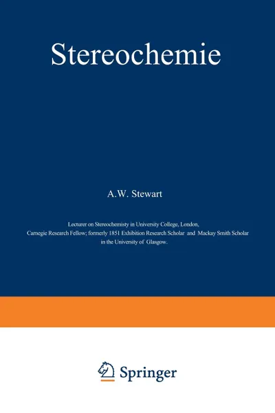 Обложка книги Stereochemie, A.W. Stewart, Karl Löffler