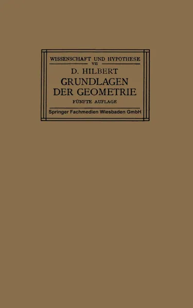 Обложка книги Grundlagen der Geometrie, David Hilbert