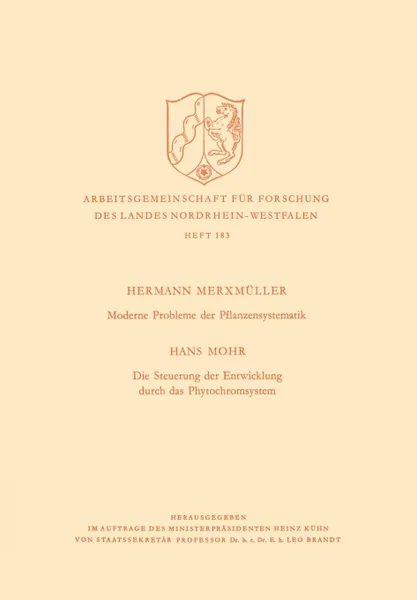 Обложка книги Moderne Probleme der Pflanzensystematik, Hermann Merxmüller