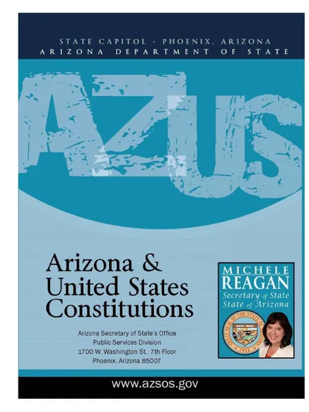 Обложка книги Arizona and United States Constitution, Arizona Department of State