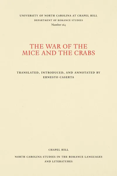 Обложка книги The War of the Mice and the Crabs, Giacomo Leopardi