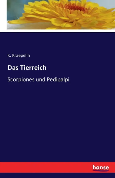 Обложка книги Das Tierreich, K. Kraepelin