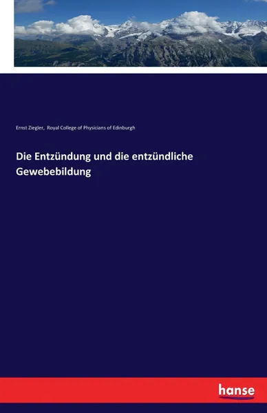 Обложка книги Die Entzundung und die entzundliche Gewebebildung, RCPE, Ernst Ziegler