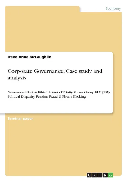 Обложка книги Corporate Governance. Case study and analysis, Irene Anne McLaughlin