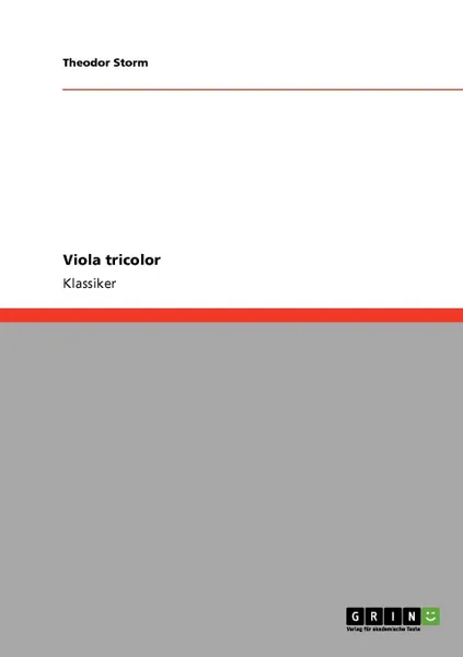 Обложка книги Viola tricolor, Theodor Storm