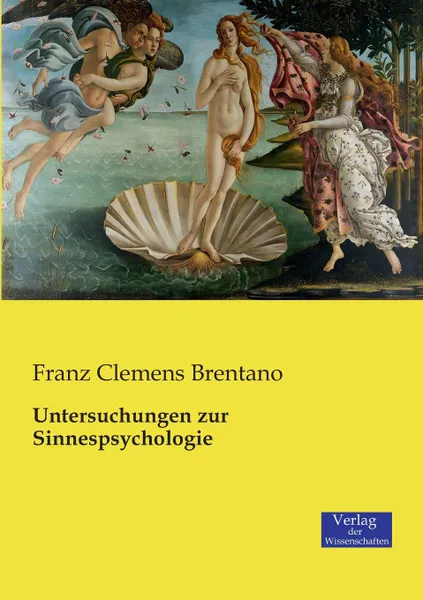 Обложка книги Untersuchungen zur Sinnespsychologie, Franz Clemens Brentano