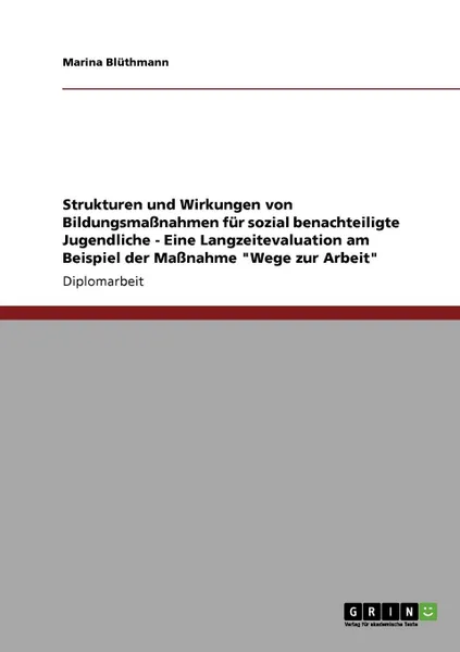 Обложка книги Strukturen und Wirkungen von Bildungsmassnahmen fur sozial benachteiligte Jugendliche - Eine Langzeitevaluation am Beispiel der Massnahme 