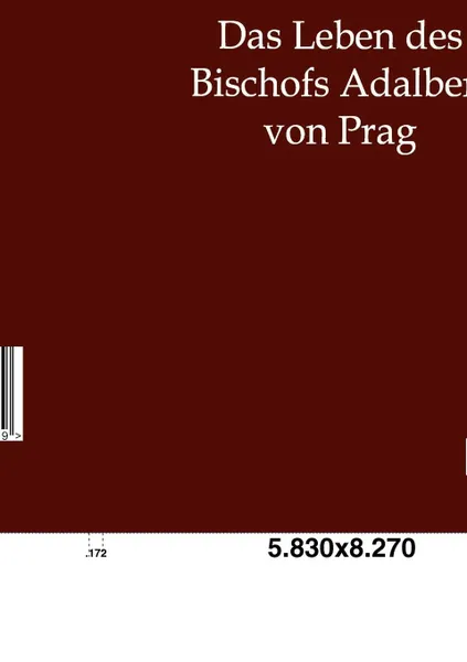 Обложка книги Das Leben des Bischofs Adalbert von Prag, Hermann Hüffer