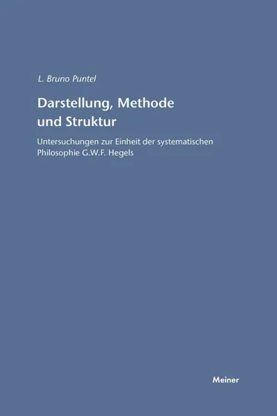 Обложка книги Darstellung, Methode und Struktur, Lorenz B Puntel