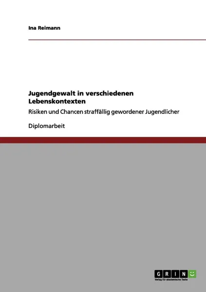 Обложка книги Jugendgewalt in verschiedenen Lebenskontexten, Ina Reimann